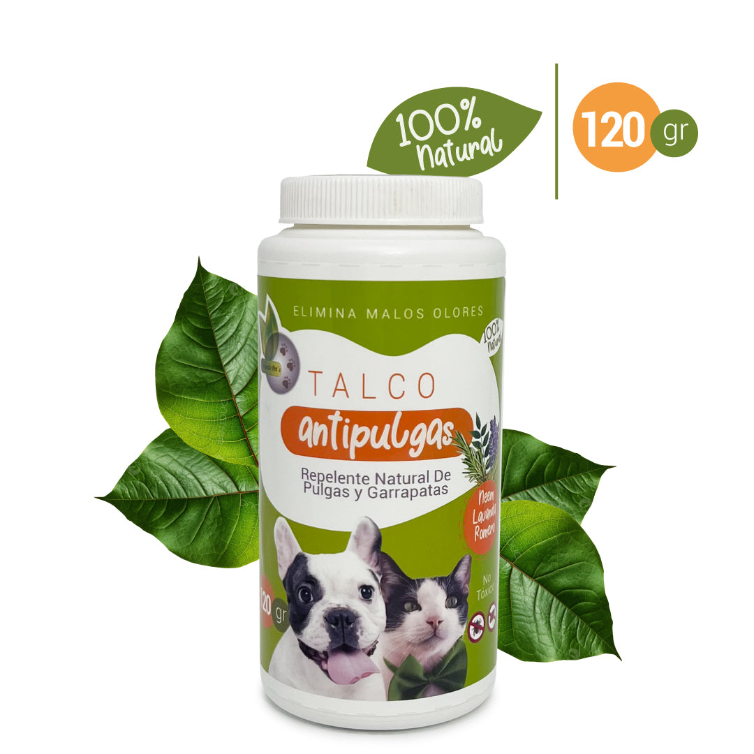 Talco Antipulgas Natural 120gr
